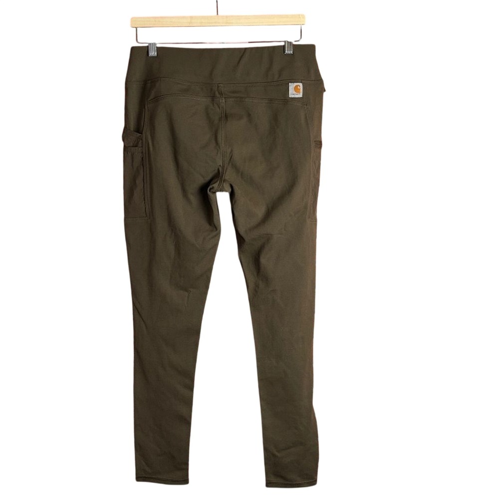 Carhartt Women's Force Fitted Lightweight Legging in Tarmac Green Medium - Picture 2 of 10